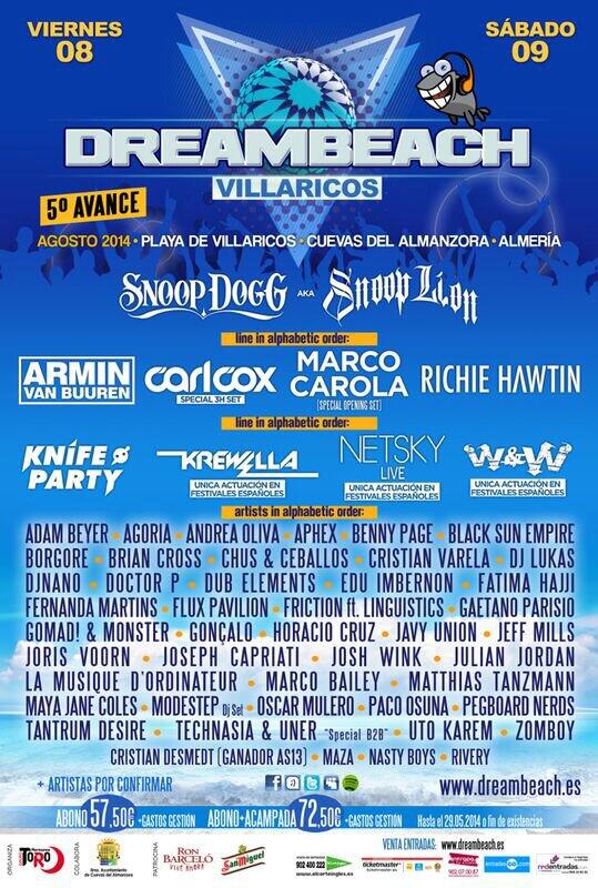 TicketsParties's tweet image. ENTRADAS DREAMBEACH VILLARICOS... 695818686