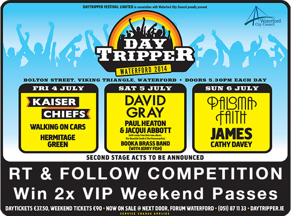 daytripper_fest's tweet photo. RT &amp; FOLLOW @daytripper_fest 2 win a pair of VIP Wknd passes 2 #DayTripperWaterford.Enter on Facebook 4 double entry! http://t.co/BwGZMeNIGD