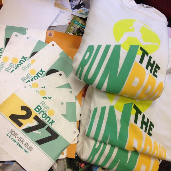 RUNTHEBRONX's tweet photo. WE ARE ALL SET TO #RUNTHEBRONX tomorrow! http://t.co/cupJgRLYuo