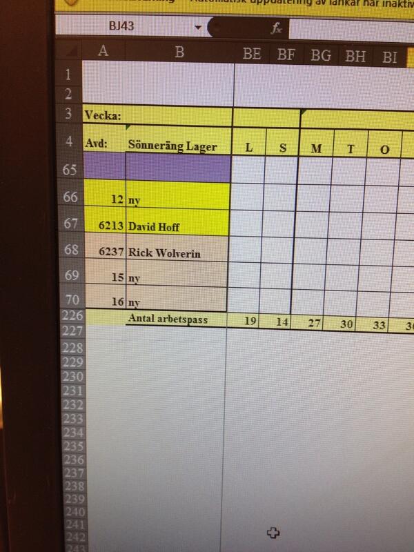 Två nya gubbar på jobbet.. Rick Wolverine och David Hoff. To good to be true. #baywatch#x-men