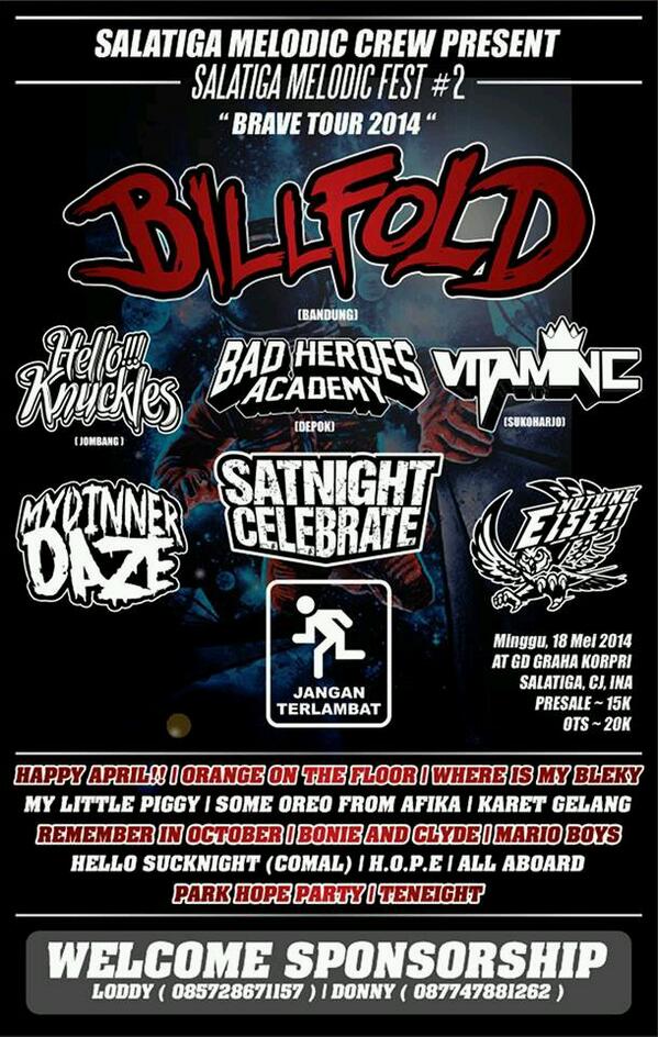 #InfoGigs ~> <a href="/MelodicFest/">#SalatigaMelodicCrew</a> present :Salatiga Melodic Fest #2 | 18 Mei 2014 at Gd Graha Korpri | Presale 15K, OTS 20K