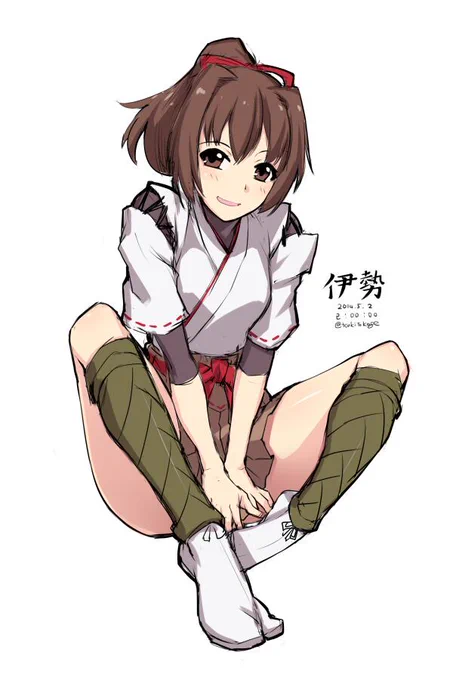 伊勢 #艦これ版深夜の真剣お絵描き60分一本勝負 