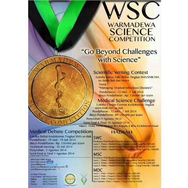 WSCfkikunwar's tweet photo. Warmadewa Science Competition 2014 cc : @taksu_info http://t.co/FRNuruyg2u