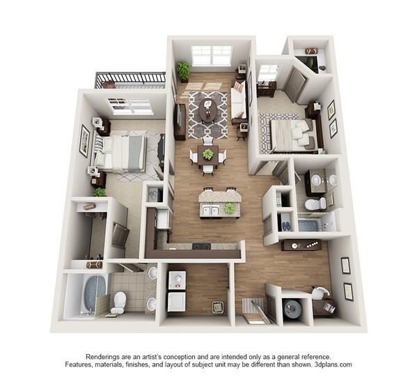 THESTATIONAPTS's tweet image. Two Bedroom Two Bath with a Office.