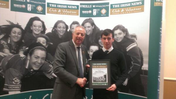 seaniecallan's tweet photo. @KilleavyGAA , well done to Glenn McKeown, first ever winner of Young Volunteer of Year award at Irish news awards http://t.co/GWgE21qeVu