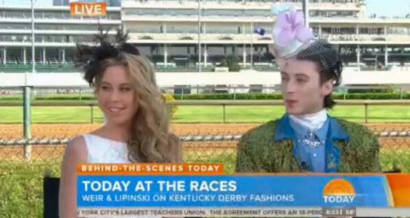 Jezebel's tweet photo. Johnny Weir's pre-Kentucky Derby hat is a thing of beauty http://t.co/qarHpfLohL http://t.co/bC2PfNhW9H