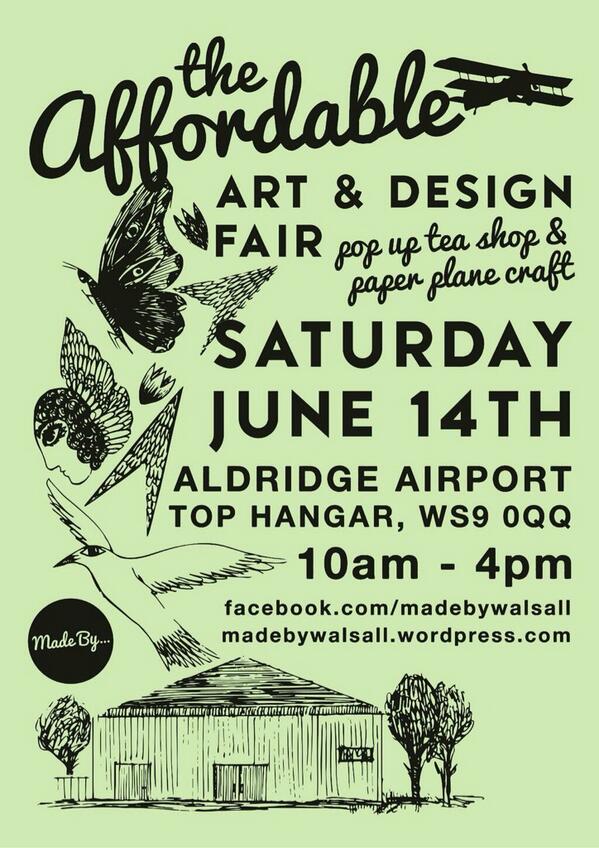 <a href="/whatsonwalsall/">What's On Walsall</a> @WalsallMuseum <a href="/WalsallAdv/">Walsall Advertiser</a> <a href="/WalsallCouncil/">Walsall Council</a> 'The Affordable Art &amp; Design Fair',14th June. Pls RT