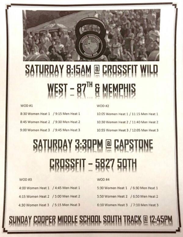 crossfitlubbock's tweet photo. Come support our athletes @SHilburn2 and @wittlekasey in the 1st ever Lubbock Invitational this Saturday &amp; Sunday! http://t.co/ZndaaAsVWs