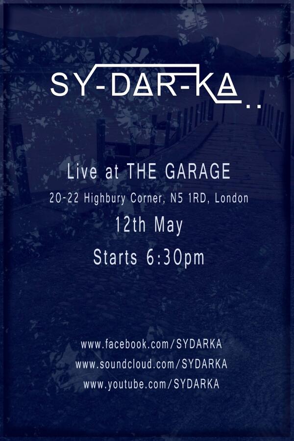 SYDARKA's tweet photo. Want to see us play live? Next gig: The Garage, London, 12th May!
@thegarage_mama See you there! #TripRock #LiveBands http://t.co/HLT2jkamay