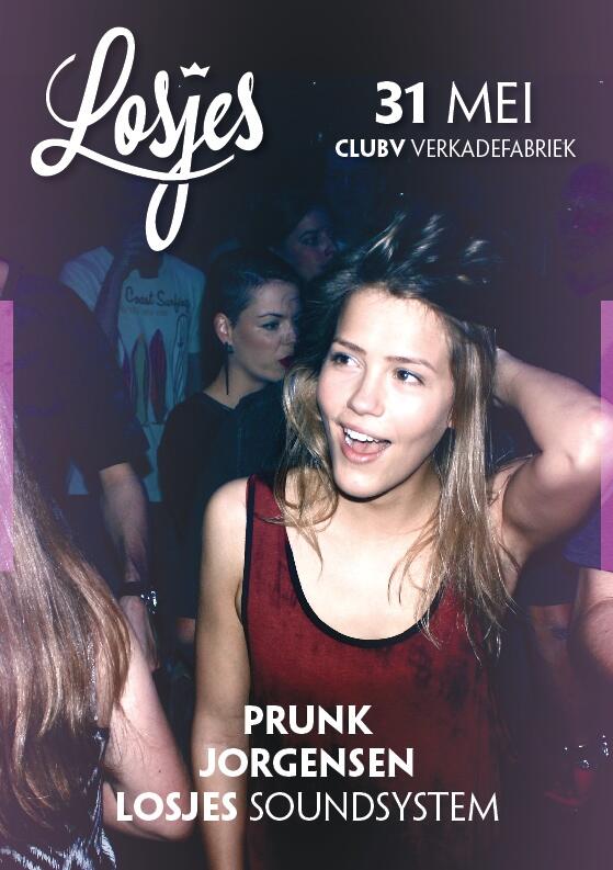LOSJES X CLUBV 

31 MEI

<a href="/DJJorgensen/">Jorn Brands  | Adapt Music Management</a> 
Losjes Soundsystem
<a href="/prunklefunk/">Nils Pronk</a> 

Event: tinyurl.com/m5hpcuj

#deephouse