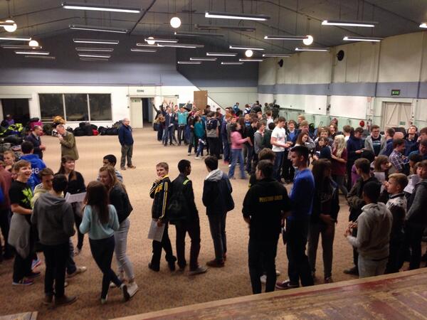 Queue is getting shorter. Almost all checked in #longmoor2014 @hertsbucksatc