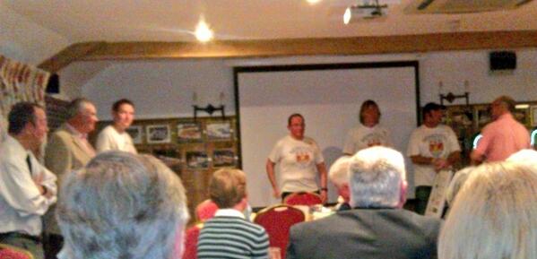 humbuggifts's tweet photo. @Sid_ILB_Cycle celebration evening following their epic ride. £17000 raised. Well done boys. http://t.co/iBocb2WP24