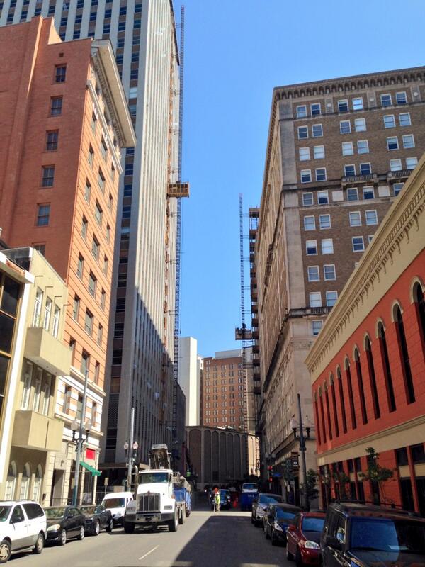 Andy_C_Allen's tweet photo. So much development in the #CBD ... The future looks bright #nola #nolarising http://t.co/QGkisw7ykF