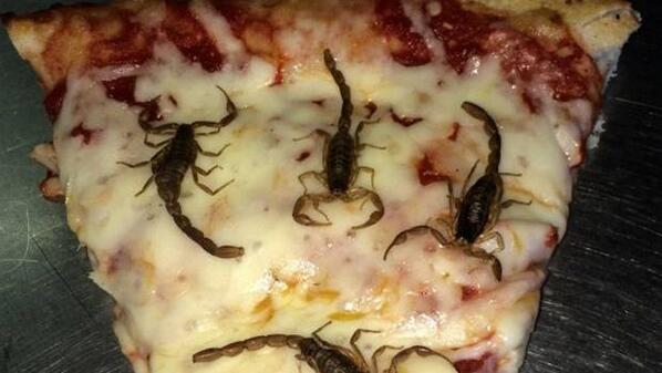 globeandmail's tweet photo. Scorpion pizza is real, and it's coming to Calgary http://t.co/620NwRAxEW http://t.co/J0OLvagNFc