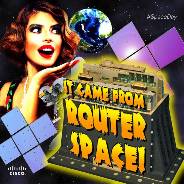 CiscoCollab's tweet photo. Did you know we have routers in space? Learn more: http://t.co/8buyU4dsee #SpaceDay #RouterSpace http://t.co/T1Y4zKaX6I