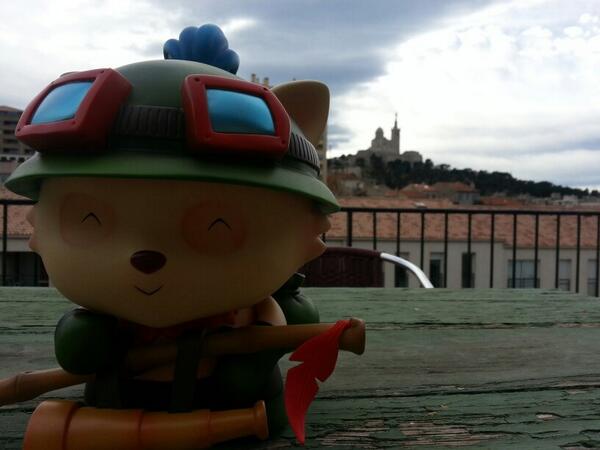 Zoufar's tweet photo. @riotgames @LeagueOfLegends #TeemoTour with ND de la Garde Marseille. Thanks for the gifts...I WON THE #TEEMO GG !!! http://t.co/QvkQPwXWjH