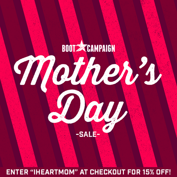 BootCampaign's tweet photo. Do you LOVE your mom? The #iHeartMom 15% off Mother's Day sale is here! Get that momma of yours some #BCGear! http://t.co/kY3f3HMhya