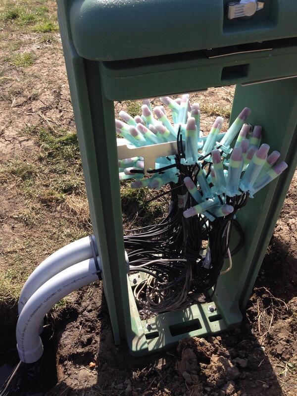 Day three of moving an irrigation satellite. DBYs to waterproof the connections. #redtaillanding #toro #irrigation
