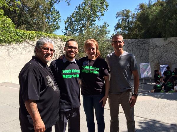 Luis Rodriguez, Luis Mora, Aida Cerda CHLA, and the LAPD kick off Northeast Youth Voices Conference in Griffith Park