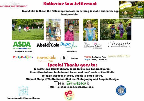 @quirkydovetail @michaelmapp @thedessertdeli thank you for supporting!!! #Katherinelowsettlement #Easteregghunt