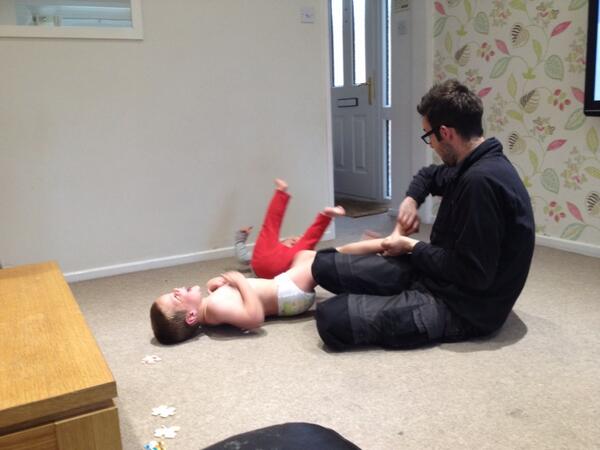 Fight time has commenced in the Baldwin house. #boys #toughnuts #beatdaddytoapulp