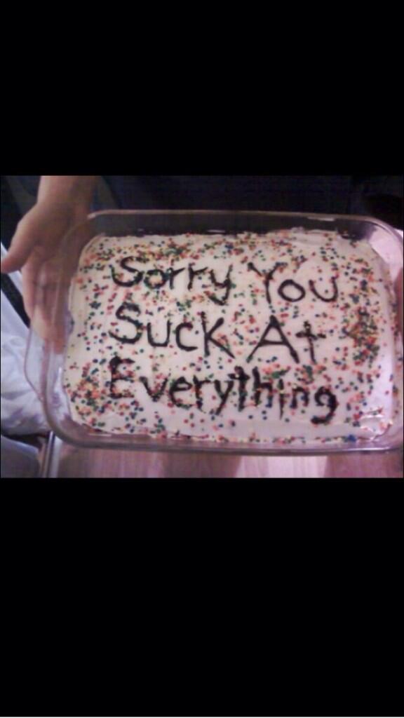 Fast_Fatty's tweet photo. Made you a cake @nateblanchette http://t.co/YDs08nJ78m