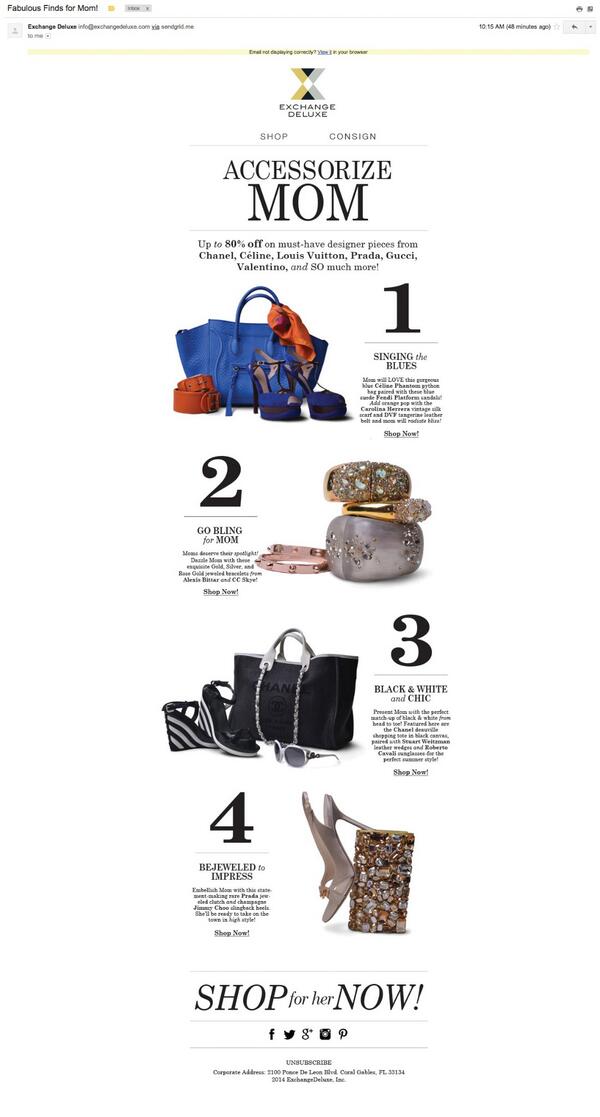 thirdthrone's tweet photo. #MothersDay is just around the corner and @ExchangeDeluxe has just what she's looking for! http://t.co/fvxwlzBPGP http://t.co/gZpOuugYIR