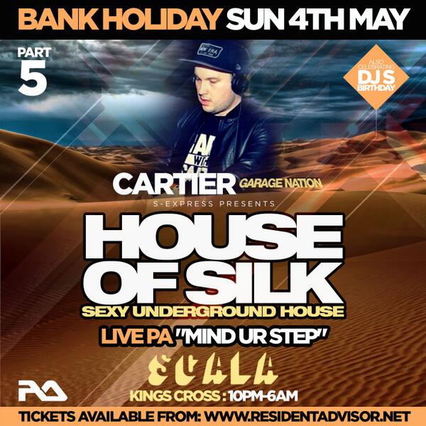 HOUSEOFSILKPR's tweet photo. Catch @CartierGarage Live @ House of Silk / LIVE PA "MIND UR STEP " Tickets only £15 at http://t.co/4ydFdl3Lpp http://t.co/GetMKO71Io
