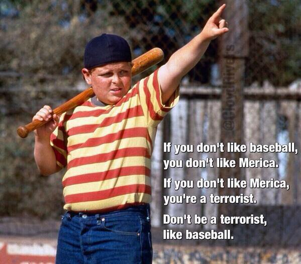 BigLeagueDigest's tweet photo. Don't be a terrorist. http://t.co/lDcqGnKw3U