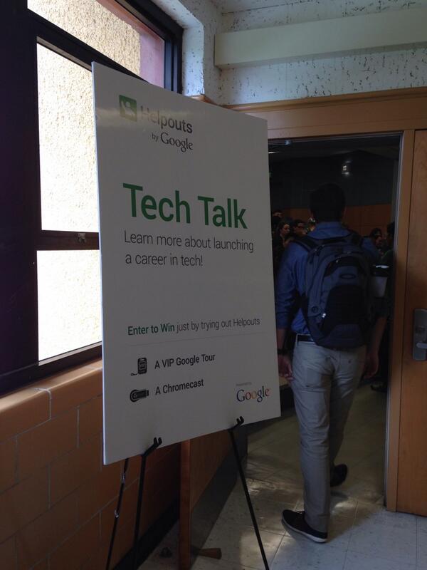 thenenja's tweet image. .@chrizanchez and I are at #techtalkSFSU with @google #Helpouts. Stay tuned #techatSFSU
