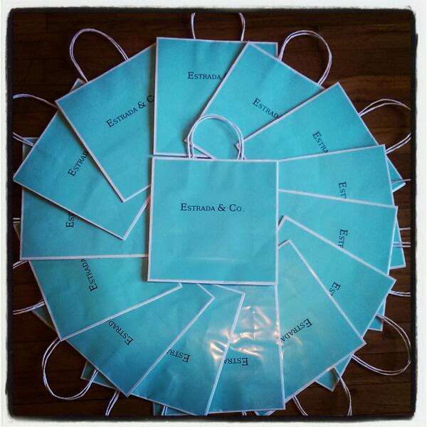 New Project: #giftbags for a #bridalparty #tiffanyandco inspired. Also filling them with #JLLM products. Stay tuned.