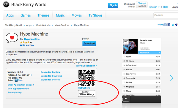 smokelabs's tweet photo. Nice! @hypem for @BlackBerry 10 has received Built for BlackBerry certification. http://t.co/WgcBF9LbOh http://t.co/ziOq9Qsdhi