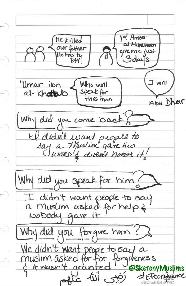 SketchyMuslims's tweet photo. a page from my #EPconference #sketchnotes a story shared by @ibntarabulus
http://t.co/wl4TJnjoB3 http://t.co/3IhxmJ8JaE