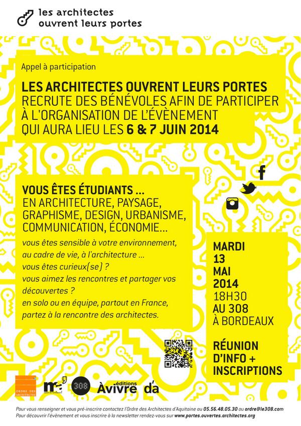 sophiemolines's tweet photo. #ARCHISJPO CHERCHE ÉTUDIANTS & AMATEURS D'ARCHIS BÉNEVOLES POUR #AQUITAINE RÉUNION INFO 13/05 18H30 #LE308 http://t.co/GgM4AcrjQn