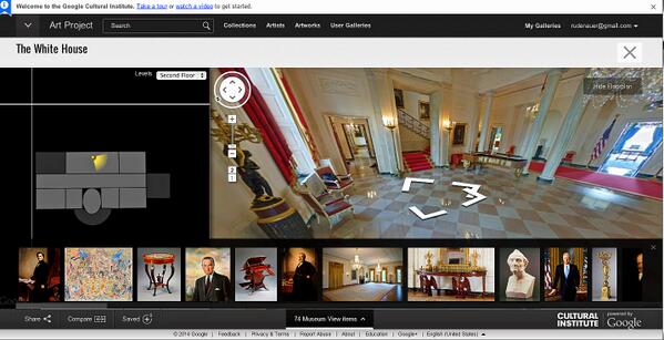 HermesOrange's tweet photo. Take this brilliant WHITE HOUSE tour w/ fine detail via Google http://t.co/deFdq56pHk  #WhiteHouse  #googleartproject http://t.co/KlLphrGQrD