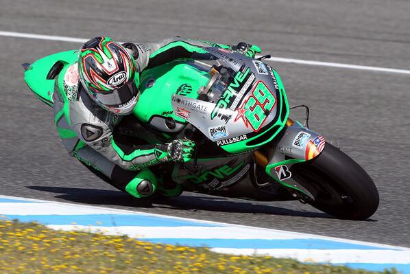 bgmotogp's tweet image. #FlashbackFriday @NickyHayden on his "Open" Honda RCV1000R at Jerez, 2014 #SpanishGP #RideOnKentuckyKid