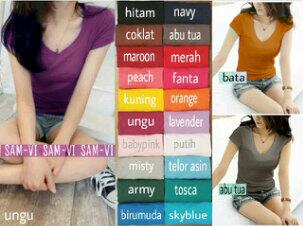 Vneck bahan spandek. Idr 35.000