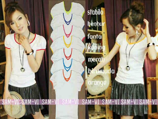 OV putih bahan spandek. Idr 42.000
