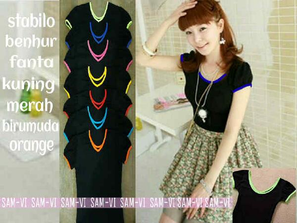 OV hitam bahan spandek. Idr 42.000