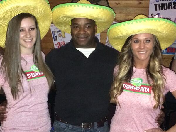 CUSaloon's tweet image. Regi with the Bud Girls! #cincodemayo