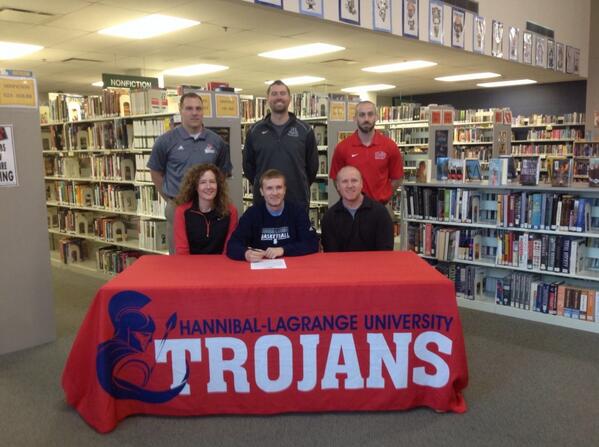 thsactivities's tweet photo. Congrats to Adam Ingle for signing to play basketball at Hannibal Lagrange next year! http://t.co/AyFcYYOVIt