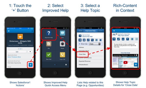 Thompster67's tweet image. My help varies, determined by the record I'm looking at! #salesforce1selfie #salesforce1 #ImprovedHelp @salesforce