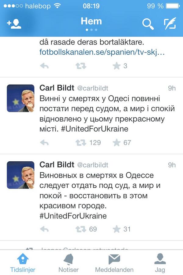 Segt <a href="/carlbildt/">Carl Bildt</a> Min twitter har också blivit hackad så. Jag fattade ingenting :S