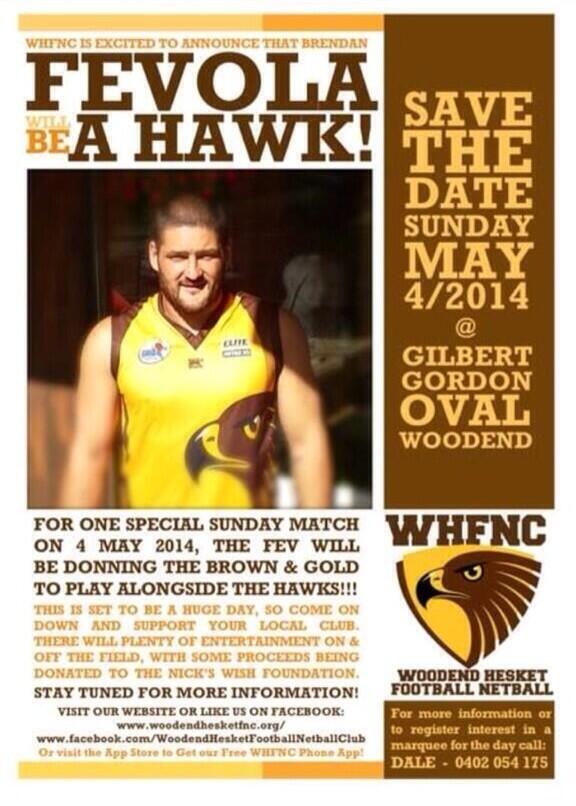 localfooty's tweet photo. RDFL | Want to see Fev in action? He's playing for Woodend-Hesket in @RDFNL tomorrow. More: http://t.co/ZQ5CjHydo7 http://t.co/PXtfG7wElA