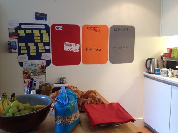 ProjectTILT's tweet photo. All is ready for the first @thebiglunch Big Ideas Planning Meet Up! http://t.co/Iz1KAn0EBU