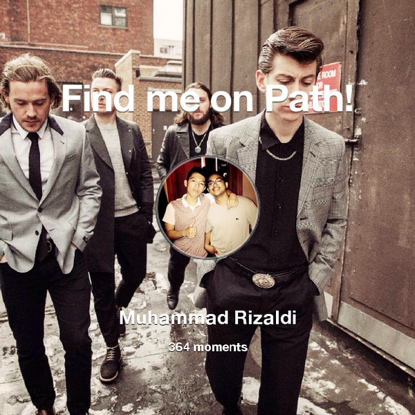 rizaldimuh's tweet photo. I've shared 364 memories with my friends on #Path - see them now at http://t.co/oODiBMLxL2! #thepersonalnetwork http://t.co/85o5pbqoDH