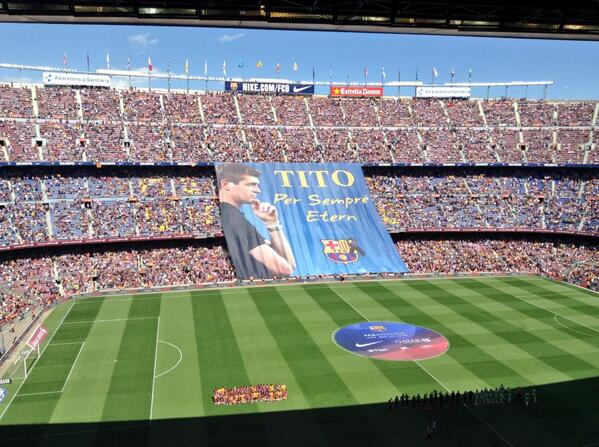 marcosperiodico's tweet photo. El último adiós a Tito del Camp Nou http://t.co/j3j7AeNQne