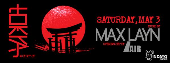 maxlayn's tweet photo. I'm spinning tonight @TokyaNYC @IndayoGroup_ @wheretopartyNYC 
Get ready ! 
#indayo #tokya #Maxlayn http://t.co/zAzpjhLqYk