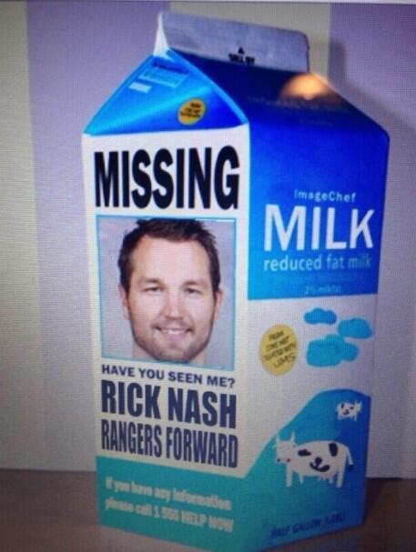 Image result for rick nash milk carton