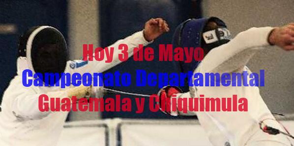 EsgrimadeGuate's tweet photo. Exitos a todos los esgrimestas de los departamentos d Guatemala y Chiquimula en su clasificatorio a Juegos Nacionales http://t.co/ysoIJVStWN